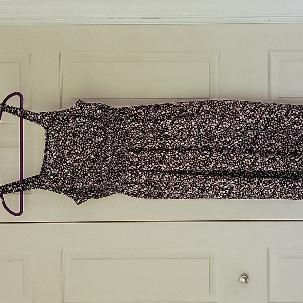 SHEIN Curve Black Floral Dress 1XL NWOT